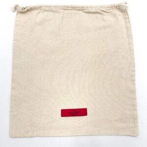 Valentino Dust‎ Cover Bag Cream Off-White Red Tag Drawstring Closure 13.5"x14.5"
